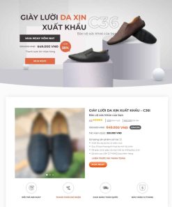 Theme WordPress landing page bán giày da