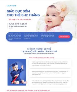 Theme WordPress landing page khóa học dạy trẻ