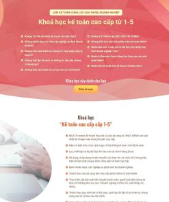 Theme WordPress landing page khóa học kế toán