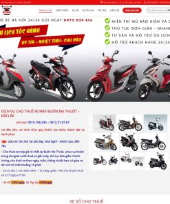 Theme WordPress dịch vụ cho thuê xe máy