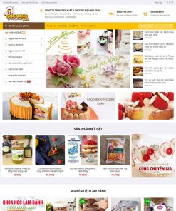 Theme WordPress bán nguyên liệu, dung cụ làm bánh 01