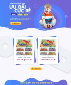 Theme WordPress Landing page đồ chơi xếp hình