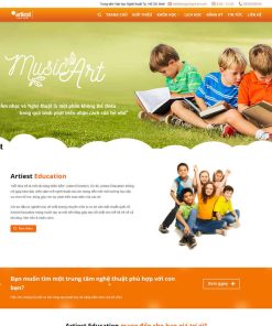 Theme WordPress khóa học nghệ thuật