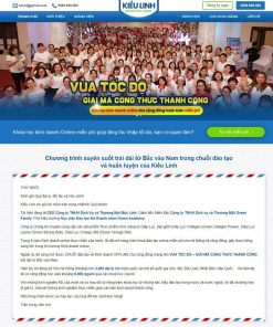 Theme WordPress giới thiệu khóa học kinh doanh online