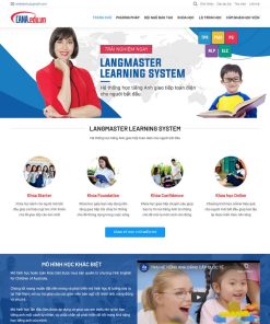 Theme WordPress giới thiệu khóa học tiếng anh