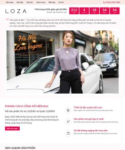 Theme WordPress landing page bán thời trang, quần áo