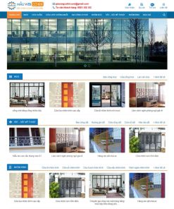 Theme WordPress cơ khí, nhôm kính