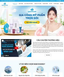 Theme WordPress gia công mỹ phẩm