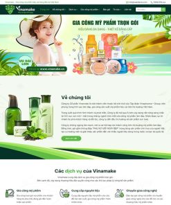 Theme WordPress gia công mỹ phẩm 02