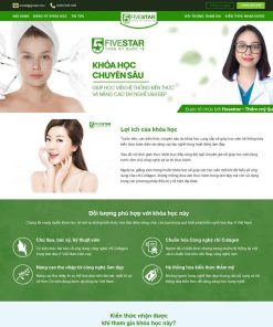 Theme WordPress giới thiệu khóa học làm đẹp