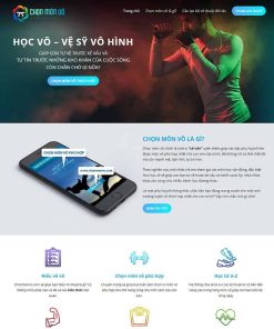 Theme WordPress Landing page giới thiệu lớp học võ thuật