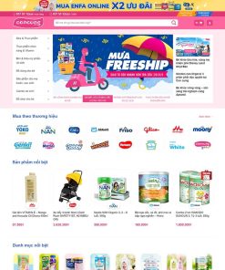 Theme WordPress bán sản phẩm mẹ và bé 02