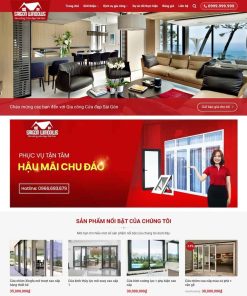 Theme WordPress công ty nhôm kính 02