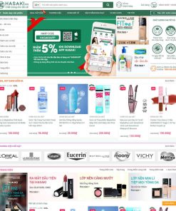 Theme WordPress cửa hàng bán mỹ phẩm giống Hasaki