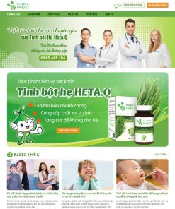 Theme WordPress bán sản phẩm tinh bộ hẹ