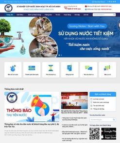Theme WordPress xí nghiệp cấp nước
