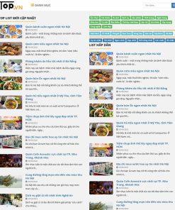 Theme WordPress đánh giá giống TopList