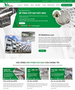 Theme WordPress vật liệu trang trí xây dựng