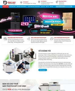 Theme WordPress bán và cho thuê máy Photocopy