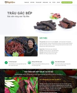 Theme WordPress thịt trâu gác bếp, bò một nắng