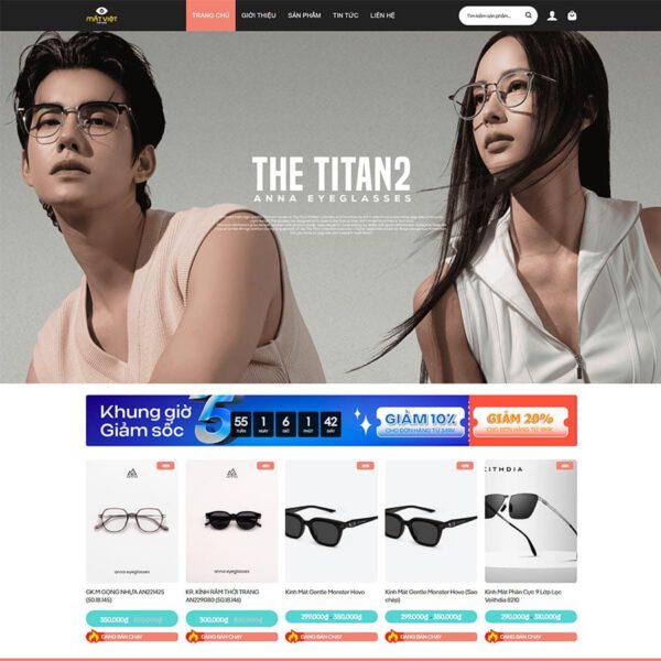 Theme WordPress cửa hàng kính mắt