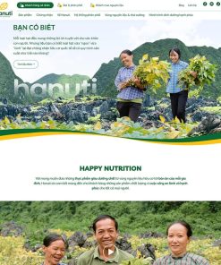 Theme WordPress nguyên liệu sạch - organic giống hanuti